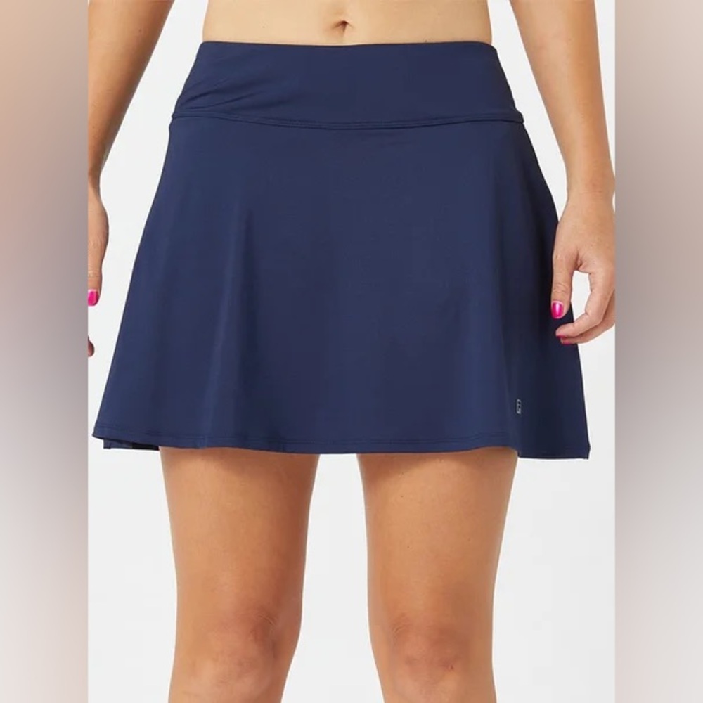 Fila flirty Skort Skirt navy blue tennis fitness womens XS elastic waist 27-32"